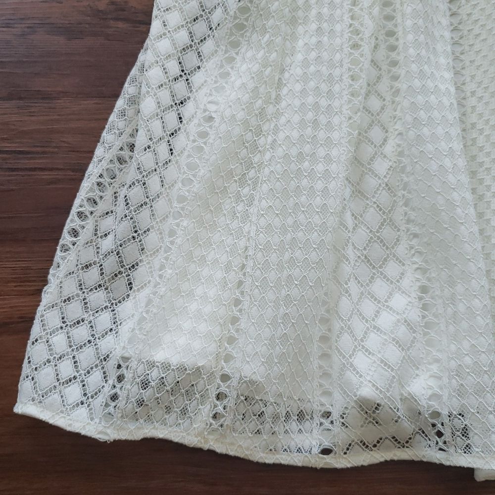 Jay Godfrey Cream Eyelet Feminine Lace Fairy Bride Cottagecore Maxi Dress Size 2 - Picture 3 of 10